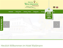 Tablet Screenshot of hotel-waldmann.de